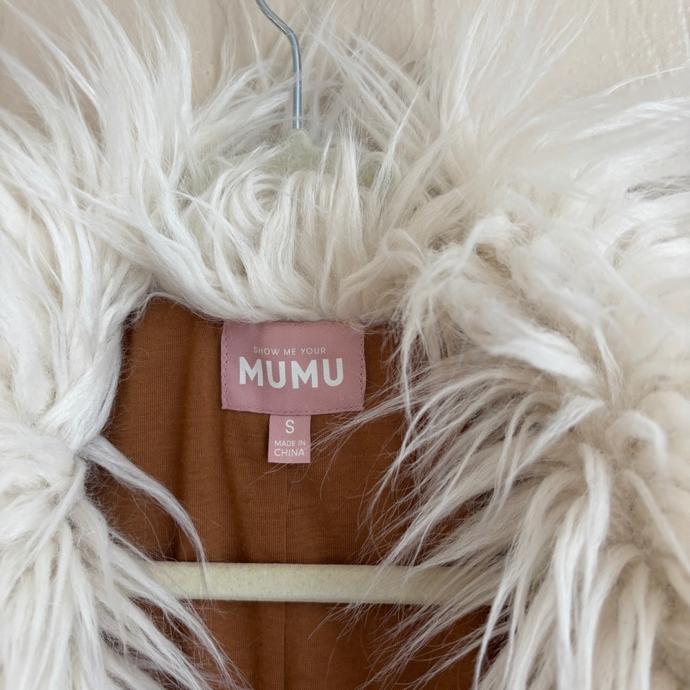 Show Me Your MuMu Stay Warm Faux Fur Collar Teddy Sherpa Chic Coat Jacket - Picture 4 of 16